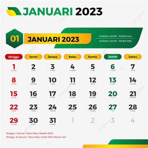 Gambar Kalender 2023 Januari Lengkap Dengan Tanggal Merah Cuti Bersama