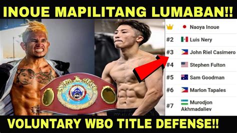 CASIMERO Vs NAOYA INOUE VOLUNTARY WBO TITLE DEFENSE DAHILAN BAKIT SI