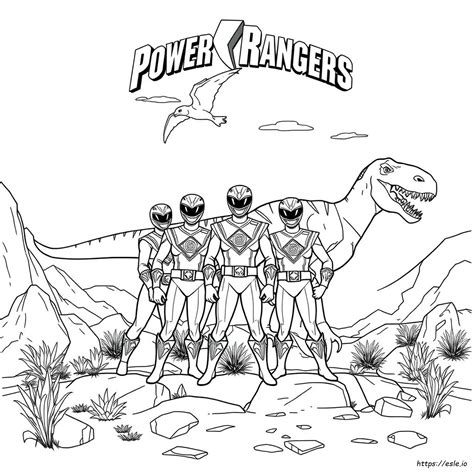 Desenho Para Colorir Power Rangers Dino Charge
