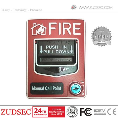 Fire Alarm Push Exit Emergency Panic Button With Key Reset Fire Push