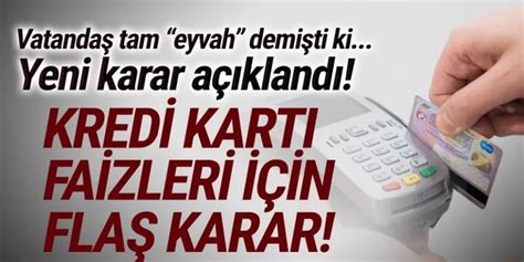 TCMB den kredi kartı azami faiz oranına ilişkin karar