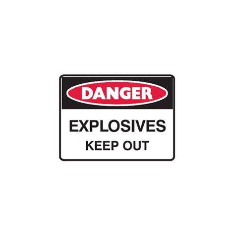 Danger Explosives Keep Out Sign 600mm W X 450mm H Metal