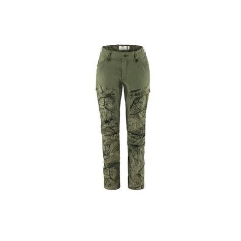 Fj Llr Ven Keb Trouser Curved W Camo Laurel Green Womenswear From