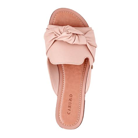 Ripley Sandalias Mujer Carusso Cuero Nude Flat