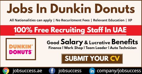 Dunkin Donuts Careers Announced Jobs In Dubai 2022 Dubai And Uae Jobs