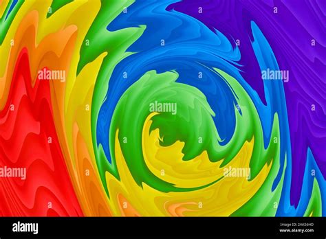 Motion Blurred Picture Of A Gay Rainbow Flag During Pride Parade Concept Of Lgbt Rights Stock