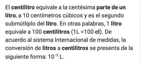 Cuantos Centilitros Son Las Dos Terceras Partes De Un Litro Brainlylat