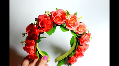 Веночек ОБОДОК с цветами - Мастер-Класс - YouTube