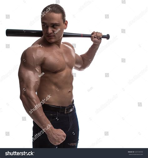 Portrait Brutal Man Bodybuilder Athlete Naked Stock Photo 533144743 Shutterstock