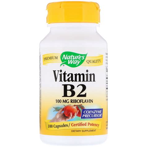 Nature’s Way, Vitamin B2, 100 mg, 100 Capsules - Byclue
