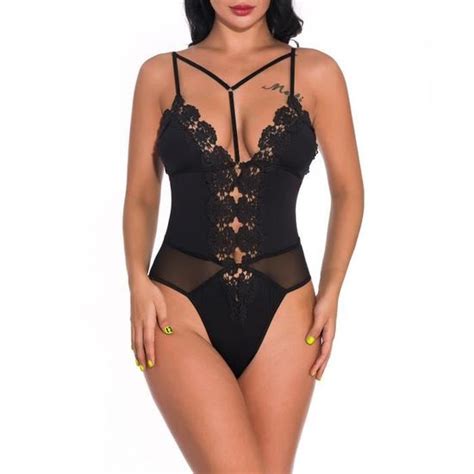 Ensemble de lingerie sexy dames mode lingerie érotique couleur unie maille fleur creuse sexy