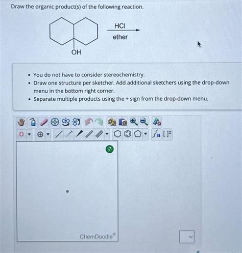 Solved Draw the organic product(s) of the following | Chegg.com