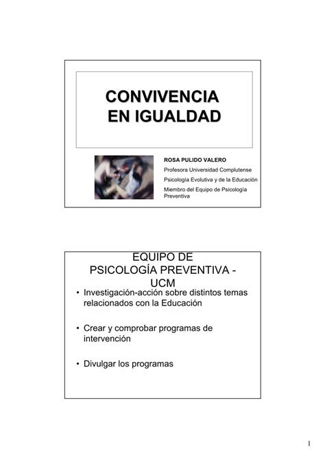 PDF Convivencia En Igualdad PDF File2 1 Claves Para Entender La