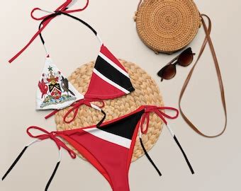 Puerto Rico String Bikini Coat Of Arms Flag Summer Swimwear Caribbean Bathing Suit PR Etsy