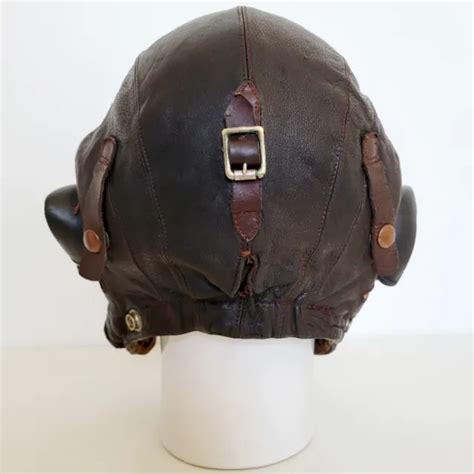Ww2 Raf Flying Helmet Type C Wwii Leather Pilot Hat Fighter Bomber