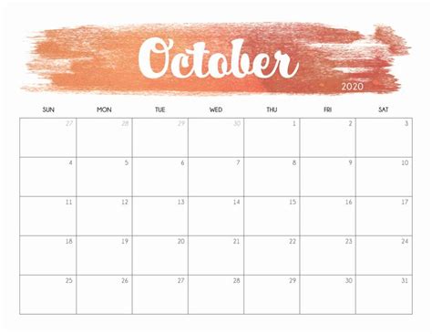 Cute October 2020 Desk Calendar Calendar Printables Free Printable