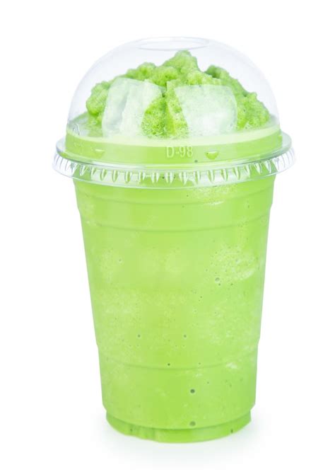 Premium Photo | Ice green tea isolated on white background clipping path