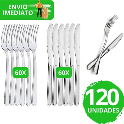 Kit Talheres Garfos E Facas Em A O Inox Premium Alta Qualidade