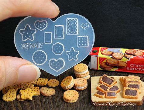 Dollhouse Miniature Mold Clay Mold Biscuits Cookies Mould Etsy