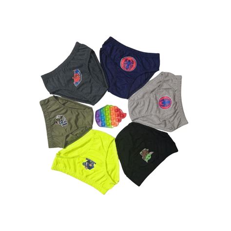 Truza Calzon Bikini Para Niño 12 Pzs Transfer Caricatura