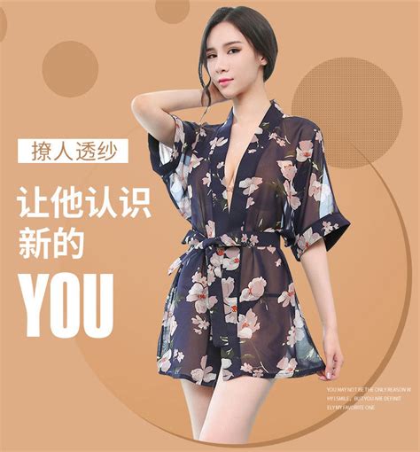 Love European American Sexy Lingerie Japanese Style Kimono Sexy Sexy Pajamas Chiffon Transparent