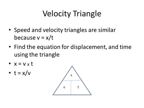 Velocity Equation Triangle