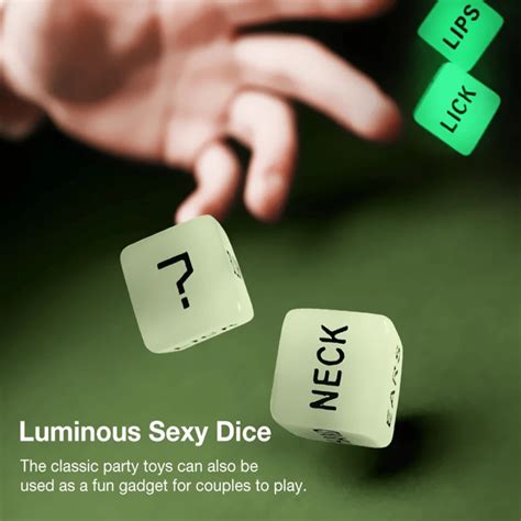 Shining Erotic Dice 1 Pair Naughty Flirting Dice Glow In The Dark Adult Toys Sex Dice Set For