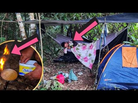 Montamos Acampamento Na Floresta E Fritamos Peixe Na Beira Do C Rrego