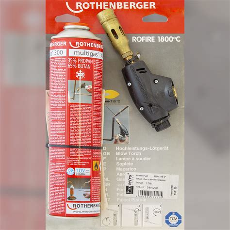 Горелка газовая для плавки стекла 3810200 Rothenberger ROFIRE 1800 ...
