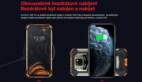 Odolný telefon Doogee S88 Pro – obousměrné bezdrátové nabíjení ...