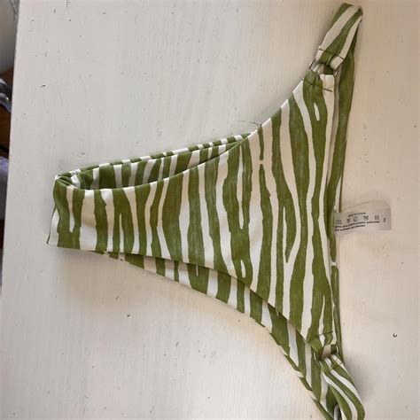 Cute Green And White Zebra Pattern Bikini From Depop