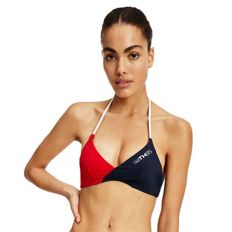 Tommy Hilfiger Triangle Rp Bikini Top Blue Dressinn