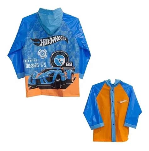Piloto Para Lluvia Niños Hot Wheels Original Cresko Hw