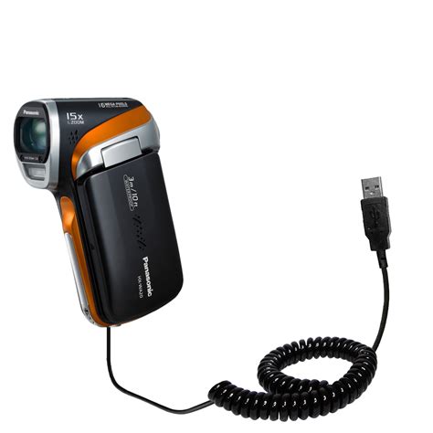 Coiled Power Hot Sync USB Cable Suitable For The Panasonic HX WA With Both Data And Charge