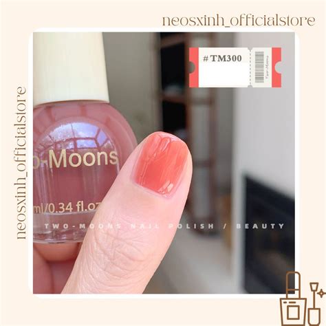Sơn Móng Tay Thạch Tự Khô Màu Nước Gạo Nude Hồng Tự Nhiên Two Moons ml Neosxinh Nails