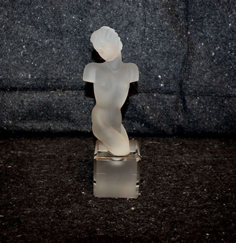 Art Deco Style Glass And Frosted Nude Female Sculpture For Sale At Stdibs