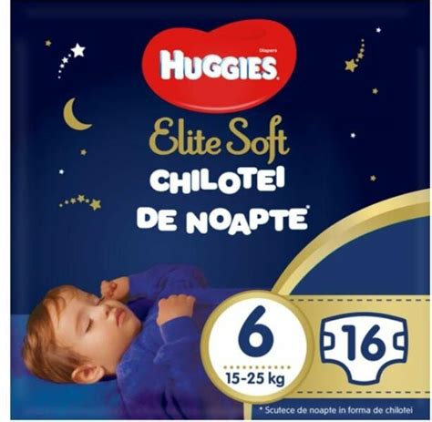 Huggies Elite Soft Overnight 6 15 25 Kg 16 Buc Scutec Preturi