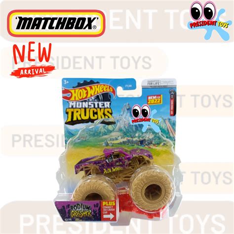 Jual Hot Wheels Monster Trucks Podium Crasher PRESIDENT TOYS 2022 Shopee Indonesia