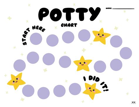 Printable Potty Training Charts - 20 Pages | Printabulls