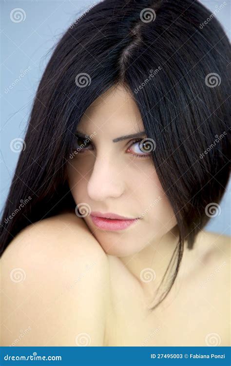 Woman Smiling Naked Stock Image Image Of Isolated Elegance
