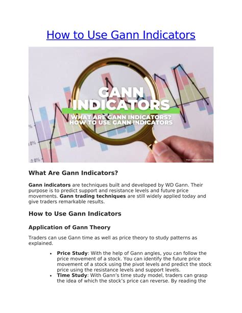 How To Use Gann Indicators By Library Of Trader Issuu