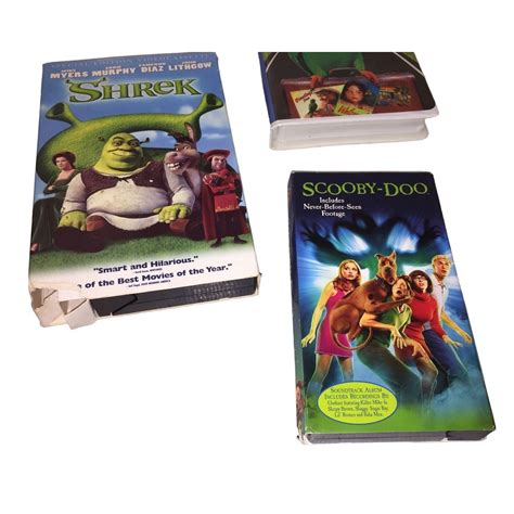 Set Of 3 Vintage Kids Vhs Tapes Shrek Paulie And Scooby Doo Etsy
