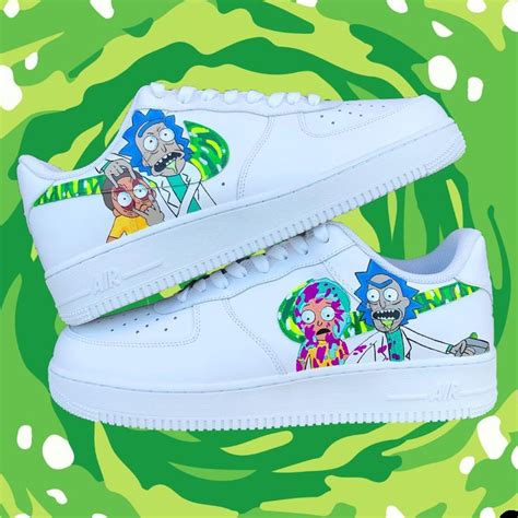 Rick And Morty Air Force 1 Custom In 2022 Sneakers Custom Sneakers