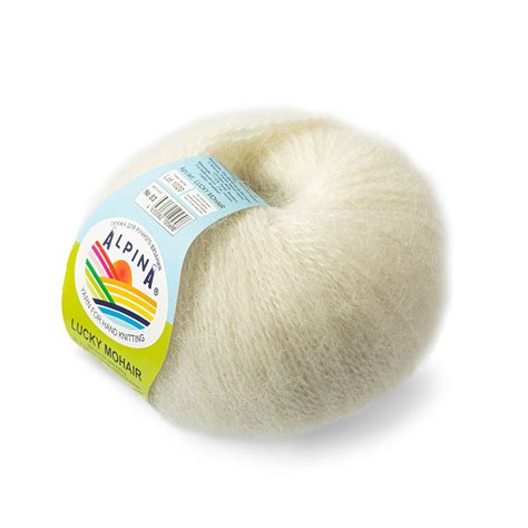 Пряжа ALPINA "LUCKY MOHAIR" 60% кид мохер, 40% акрил 50 г 150 м №03 ...
