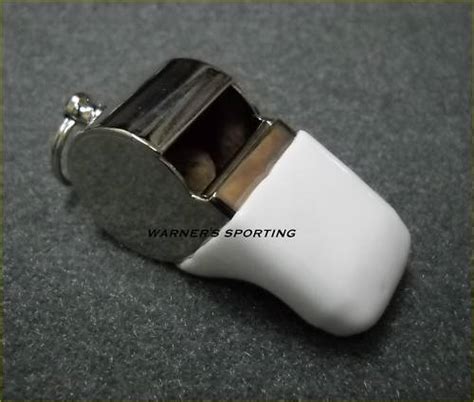 Hwc Nickel Plated Brass Police Whistle White Lip Guard Ebay