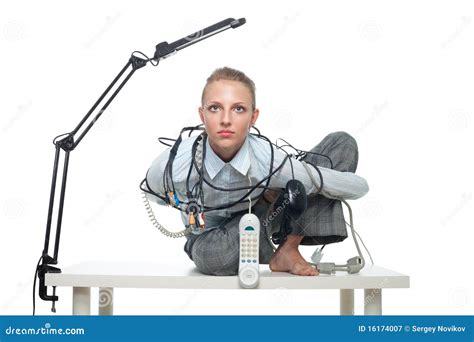 constrained woman  office stock image image  formal paper