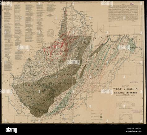 Map Of West Virginia Showing Coal Oil Gas And Limestone Areas