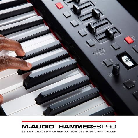 M-Audio Hammer 88 Pro – 88 Key USB MIDI Keyboard Controller With Piano ...