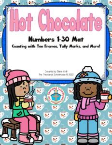Hot Chocolate Counting Number 1 30 Mat Made By Teachers