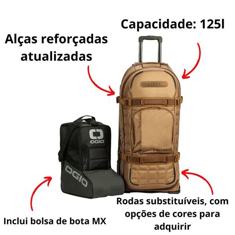 Mala Bolsa Equipamentos Ogio Rig Pro Wheeled Bag Coyote Caps